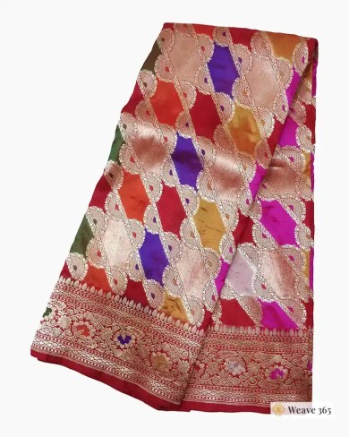 Pure Katan Silk Rangkat Saree – Weave 365