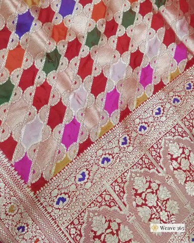 Pure Katan Silk Rangkat Saree – Weave 365
